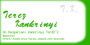 terez kankrinyi business card